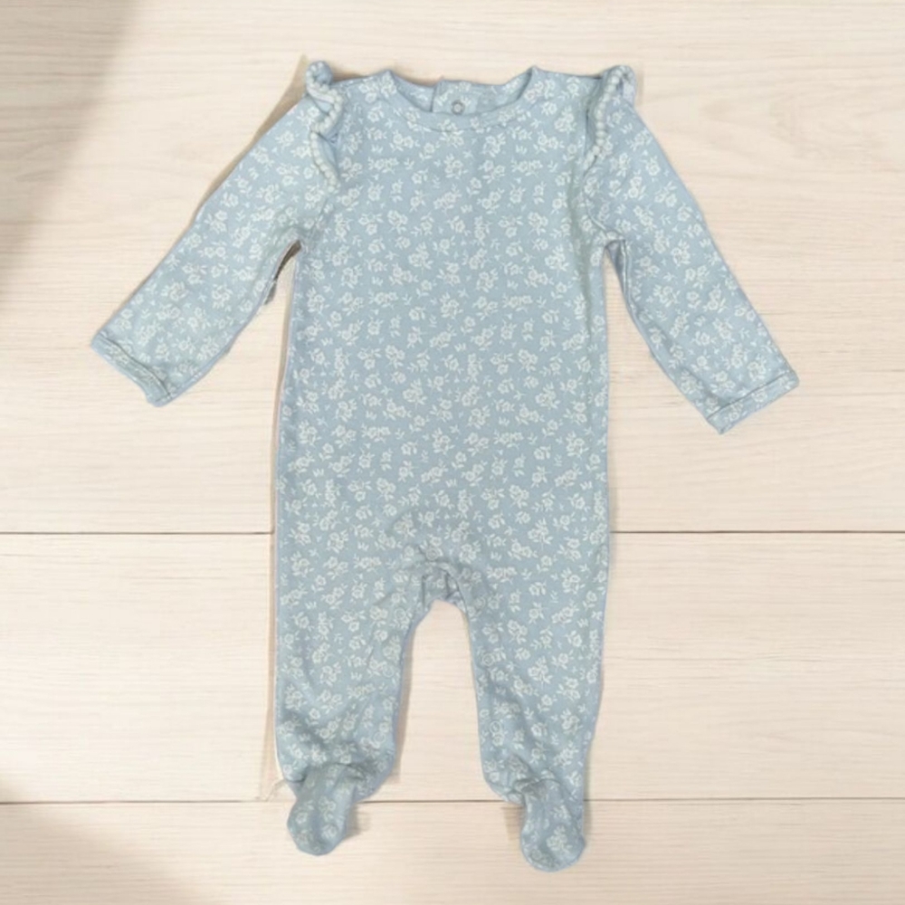 Badgley Mischka Floral Footed Sleeper Size 6-9 Months